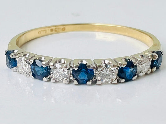 Vintage 18ct Gold Sapphire & Diamond Ring