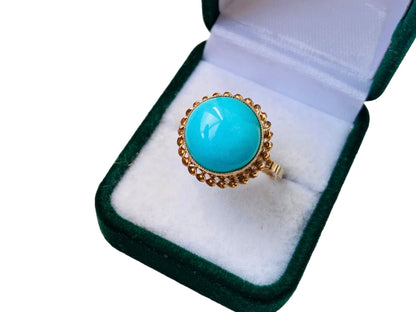 Vintage 9ct Gold Turquoise Ring