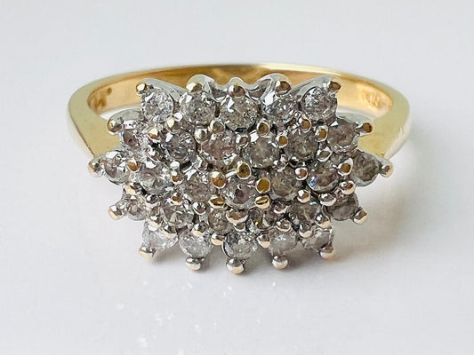 18ct Gold Diamond Cluster Ring
