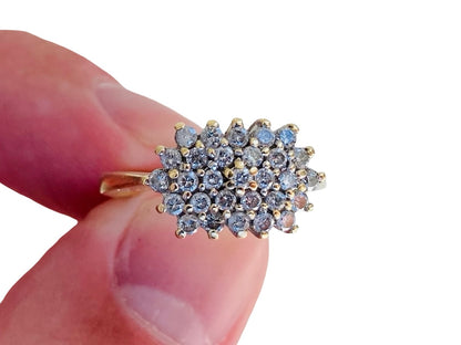 Vintage 18ct Gold Diamond Cluster Ring