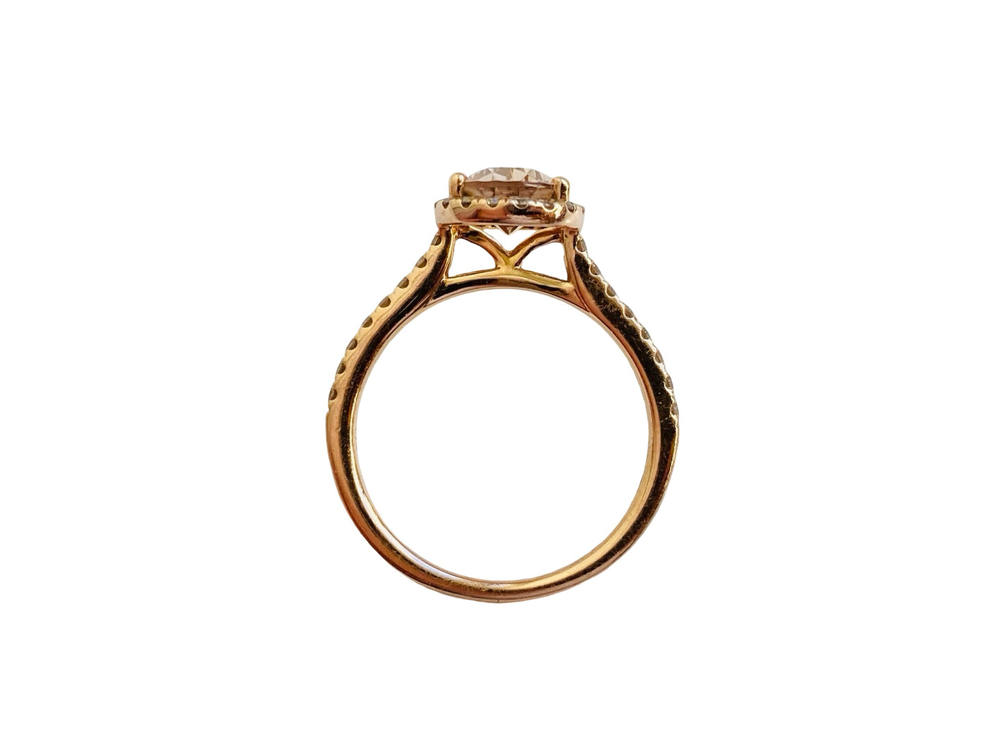 14ct Gold Le Vian Morganite & Diamond Ring