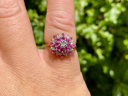 9ct Gold Ruby & Diamond Ring