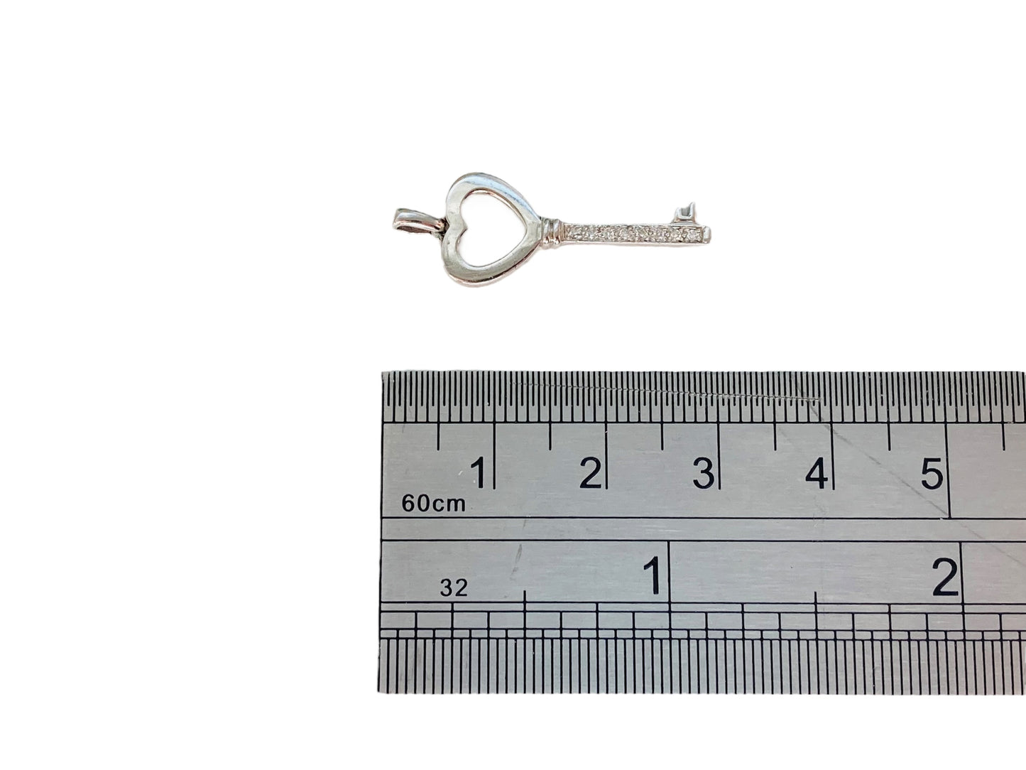 9ct Gold Diamond Key Pendant