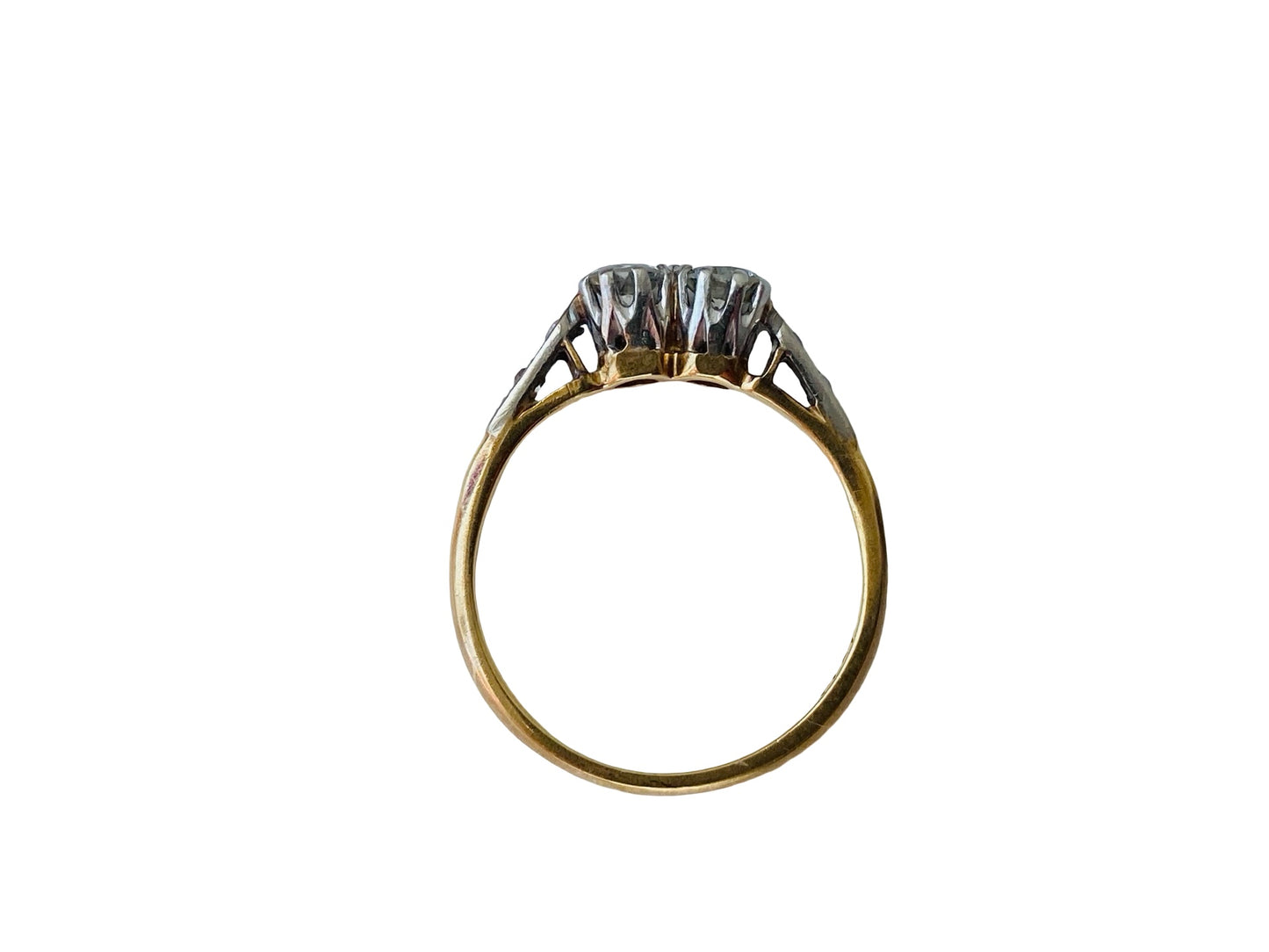 Vintage 8ct Gold Two-Stone Toi Et Moi Diamond Ring