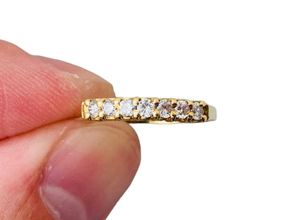 Vintage 18ct Gold Seven-Stone Diamond Ring