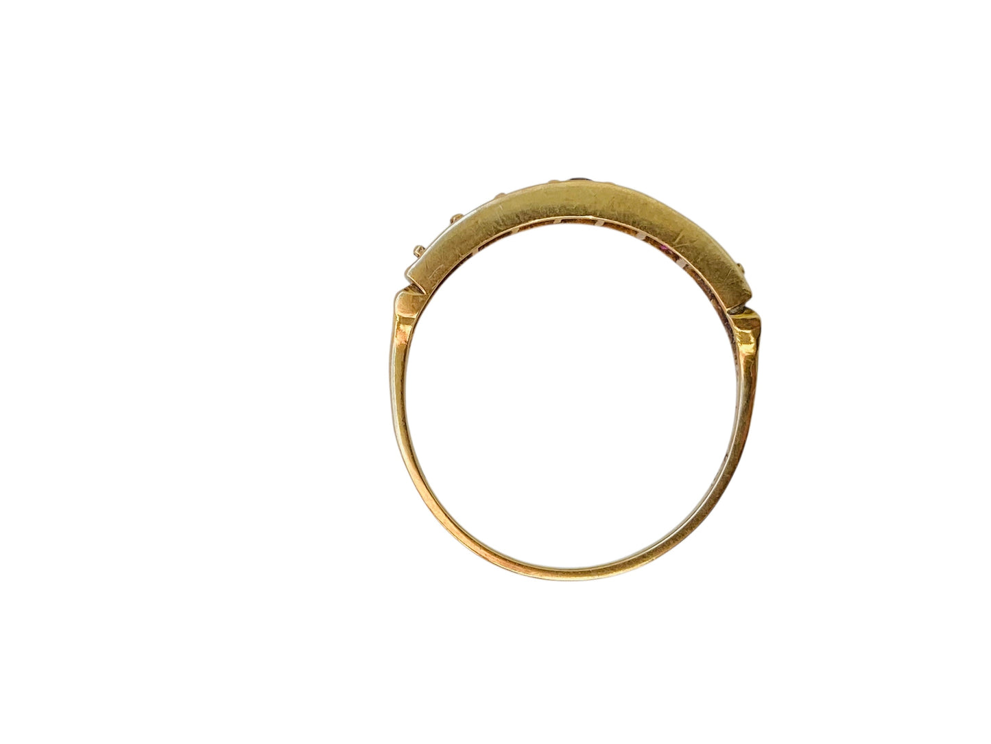 Vintage 9ct Gold Ruby & Opal Ring