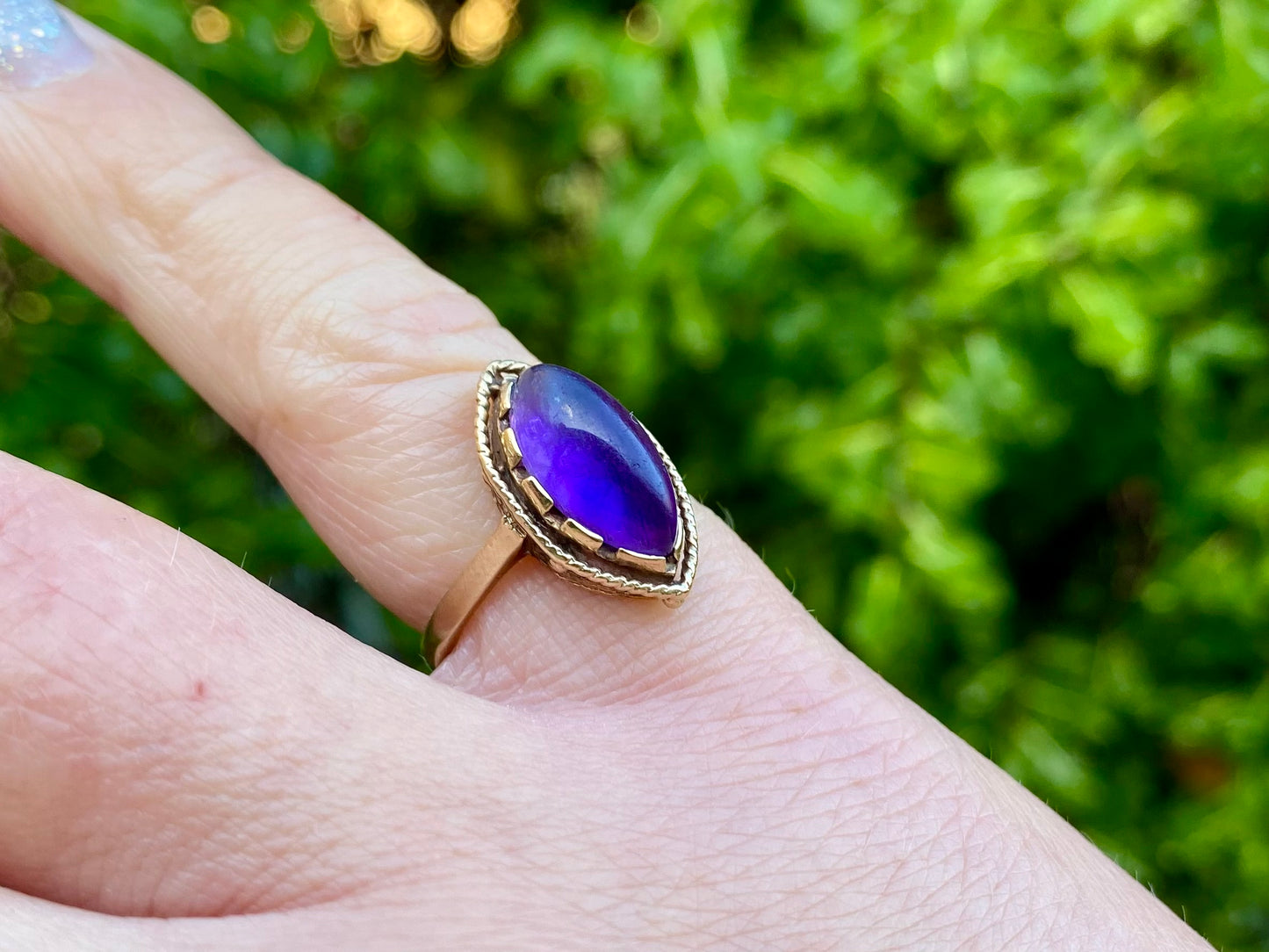 Vintage 9ct Gold Amethyst Ring