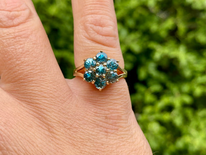 9ct Gold Topaz Daisy Ring