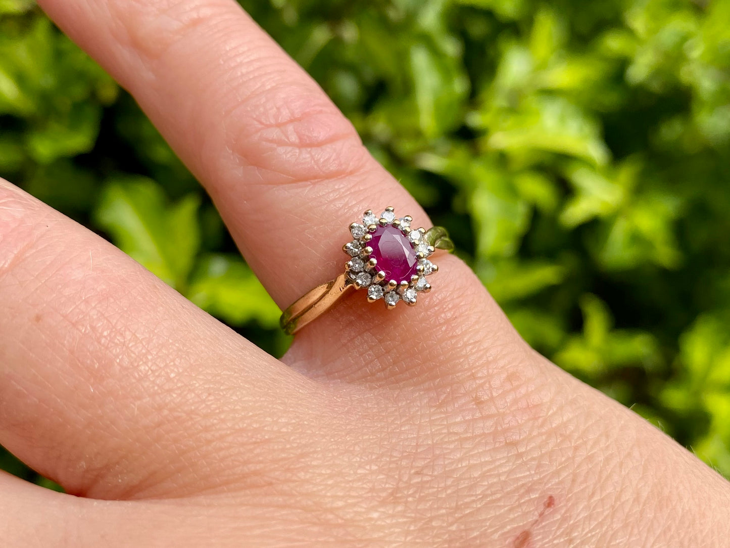 9ct Gold Ruby & Diamond Ring
