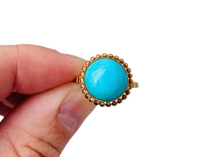 Vintage 9ct Gold Turquoise Ring