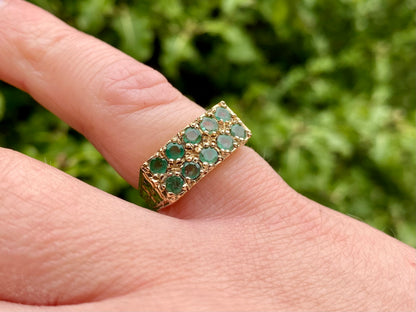 Vintage 9ct Gold Emerald Ring