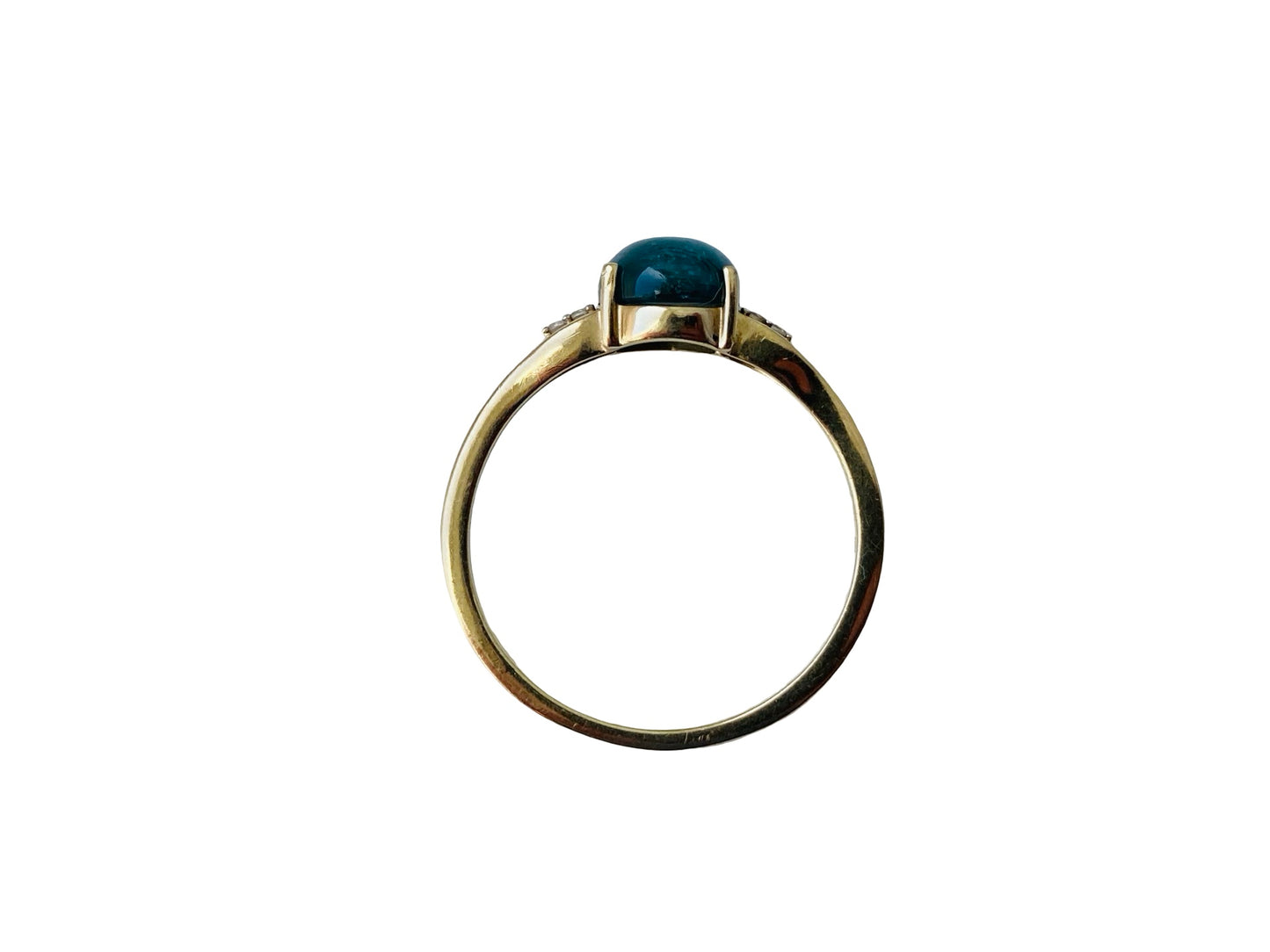 9ct Gold Grandiderite & Zircon Ring