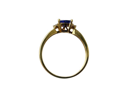 9ct Gold Tanzanite & Diamond Ring