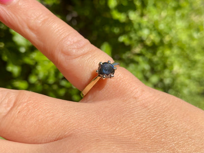 9ct Gold Black Diamond Ring
