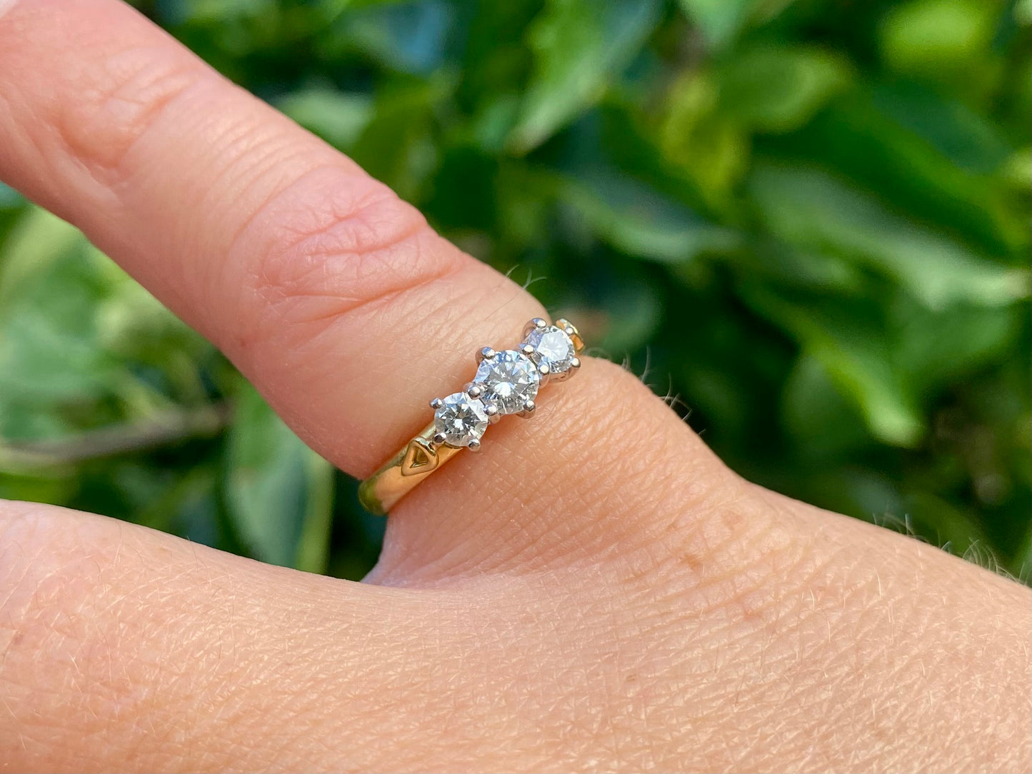 18ct Gold Three-Stone Diamond Ring