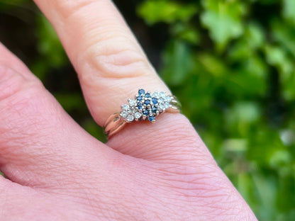 9ct Gold Sapphire & Diamond Ring