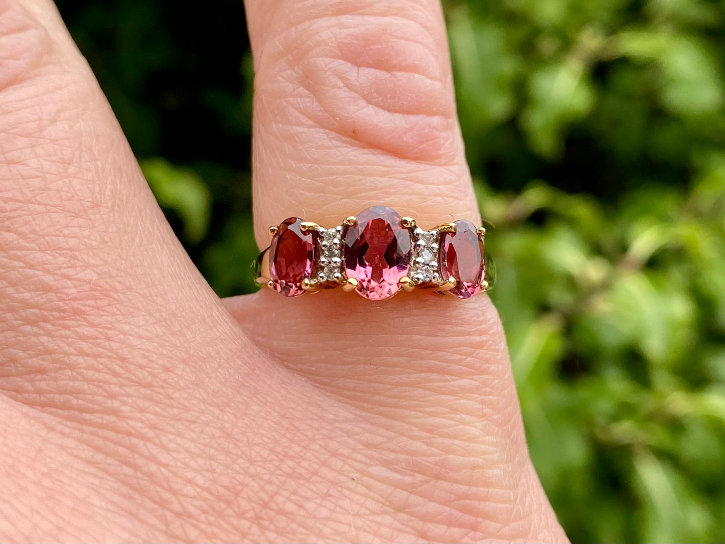 9ct GoldTourmaline & Diamond Ring