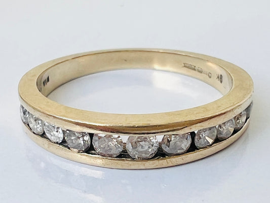 9ct Gold Eleven-Stone 0.50ct Diamond Ring