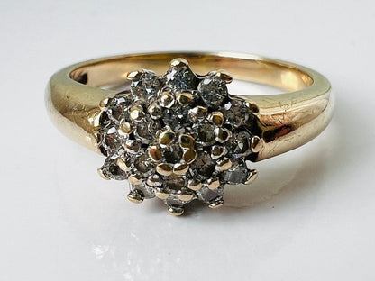 9ct Gold Diamond Cluster Ring