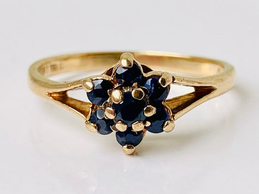 Vintage 9ct Gold Sapphire Ring