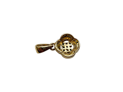 9ct Gold Blue & White Diamond Pendant