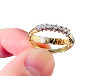 9ct Gold Diamond Flip Ring
