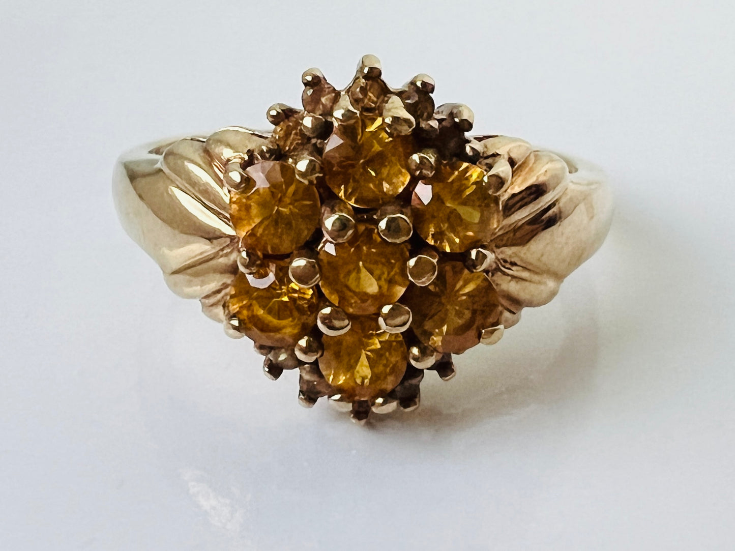 9ct Gold Orange Sapphire Ring