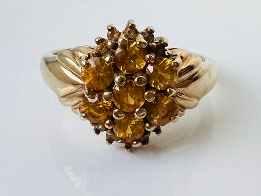 9ct Gold Orange Sapphire Ring