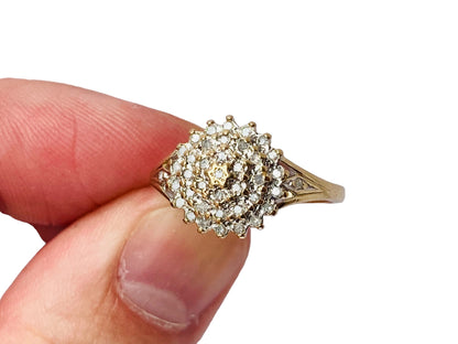 9ct Gold Diamond Cluster Ring