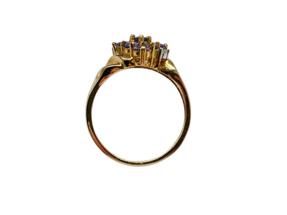 9ct Gold Tanzanite & Diamond Ring