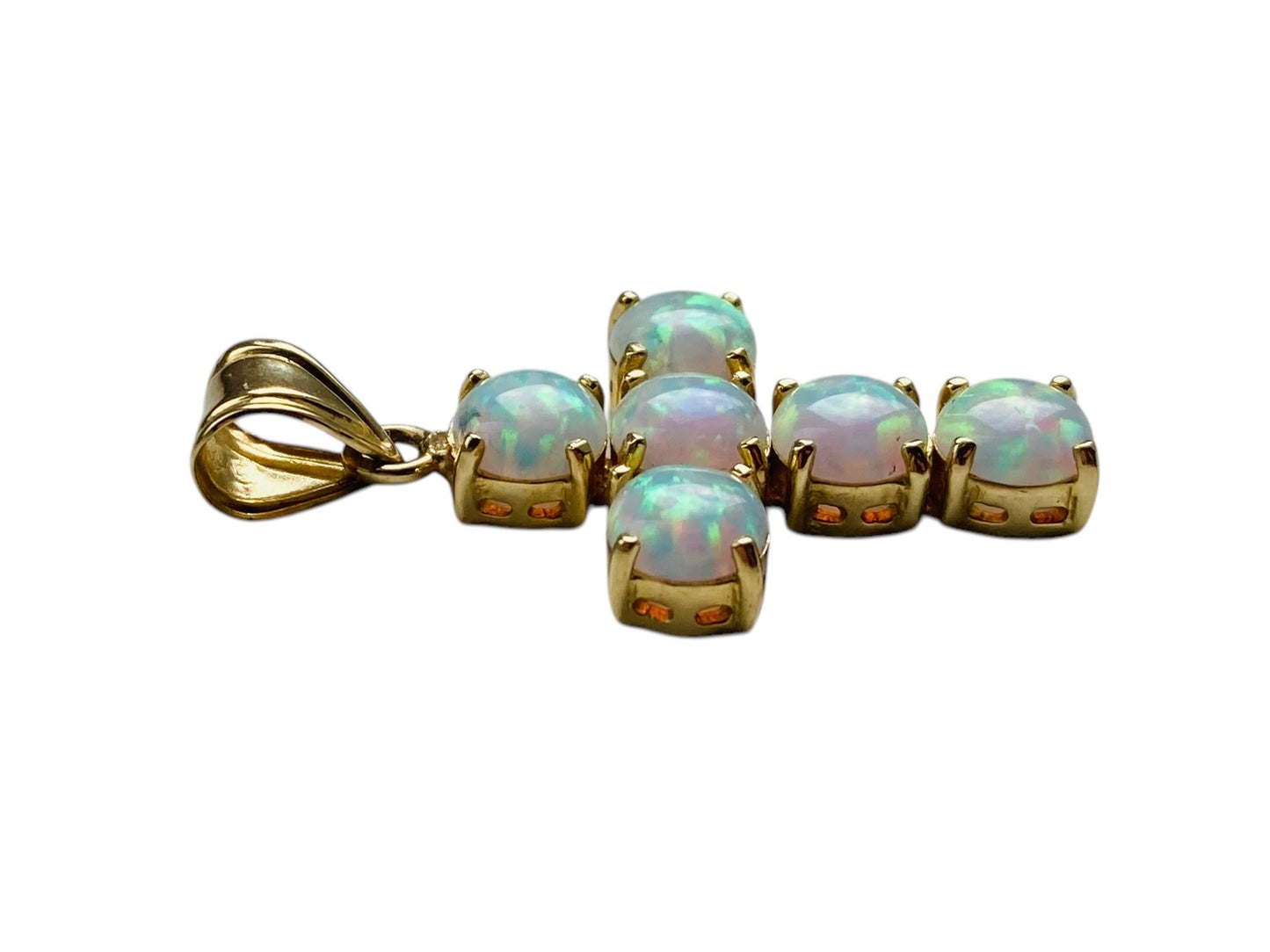 14ct Gold Opal Cross