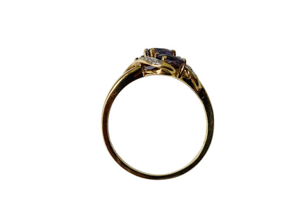 9ct Gold Tanzanite & Diamond Ring