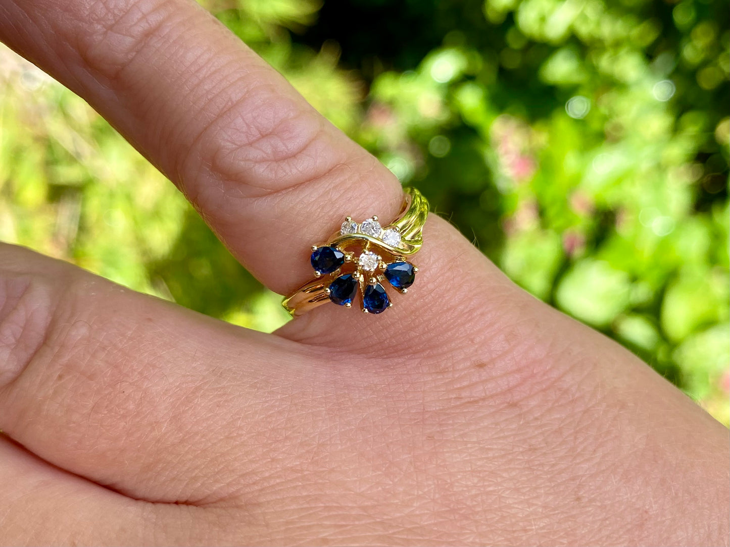 14ct Gold Sapphire & Diamond Ring