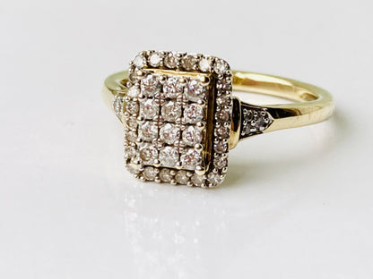 9ct Gold 0.36ct Diamond Cluster Ring