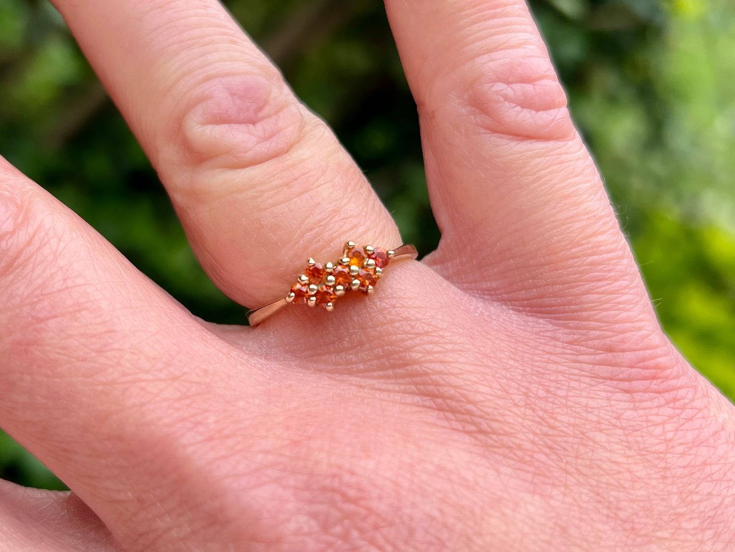 9ct Gold Orange Sapphire Ring