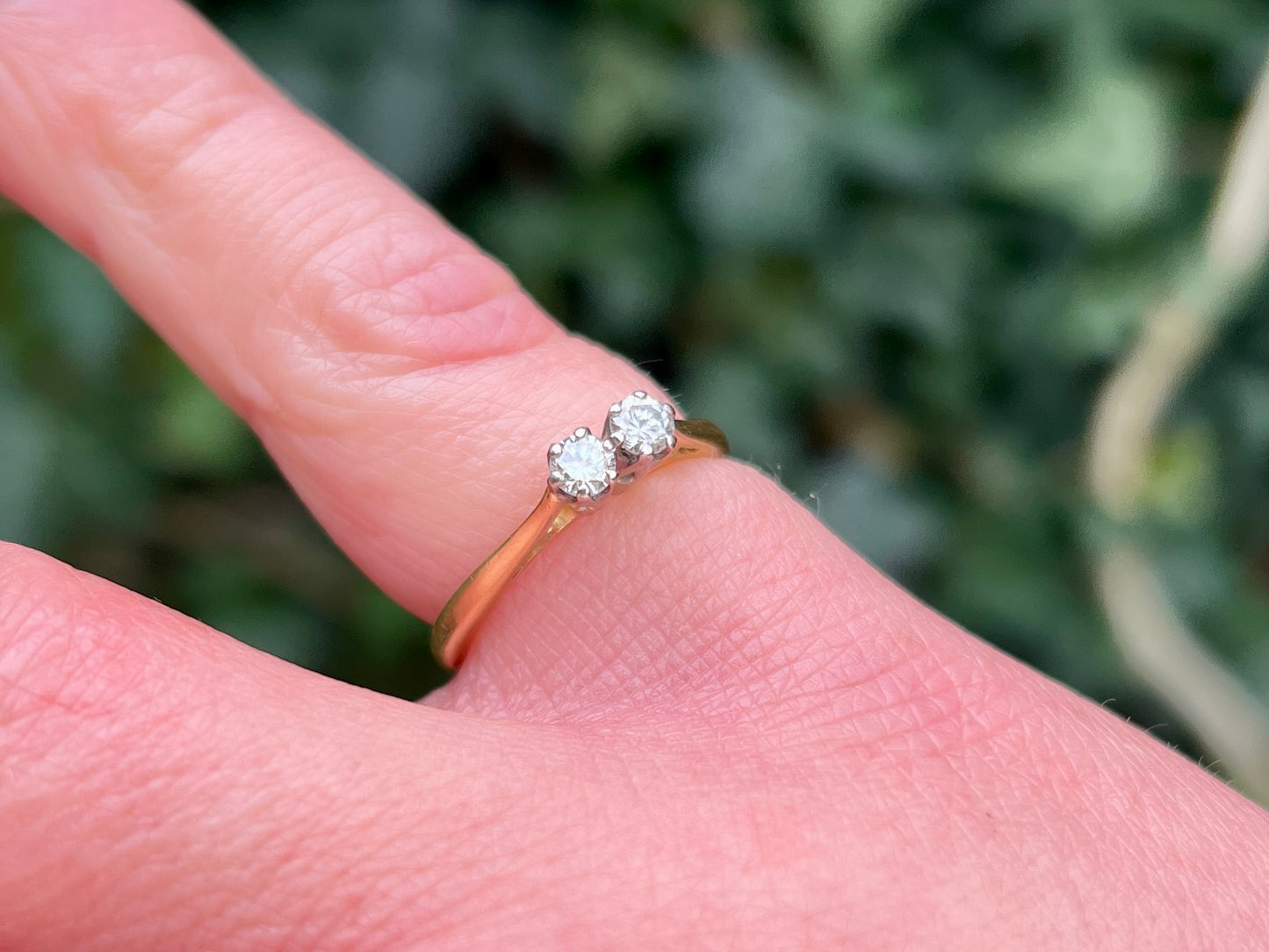 Vintage 18ct Gold Toi Et Moi Diamond Ring