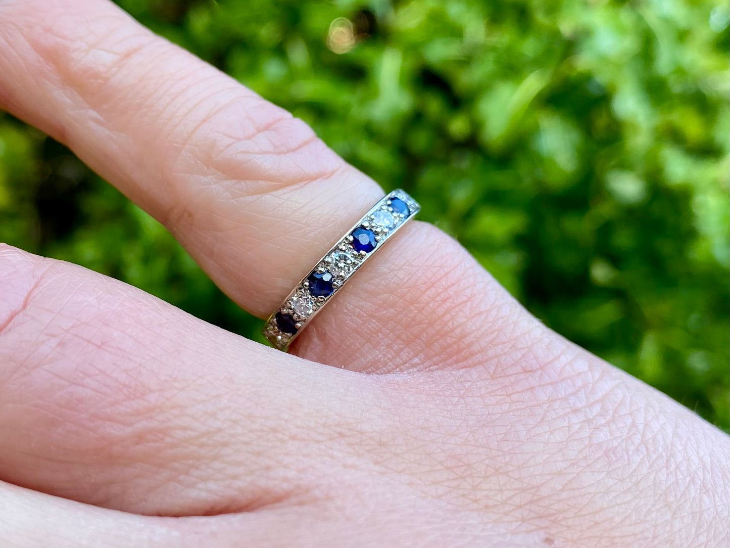 Vintage 18ct Gold Sapphire & Diamond Ring
