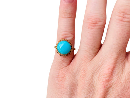 Vintage 9ct Gold Turquoise Ring