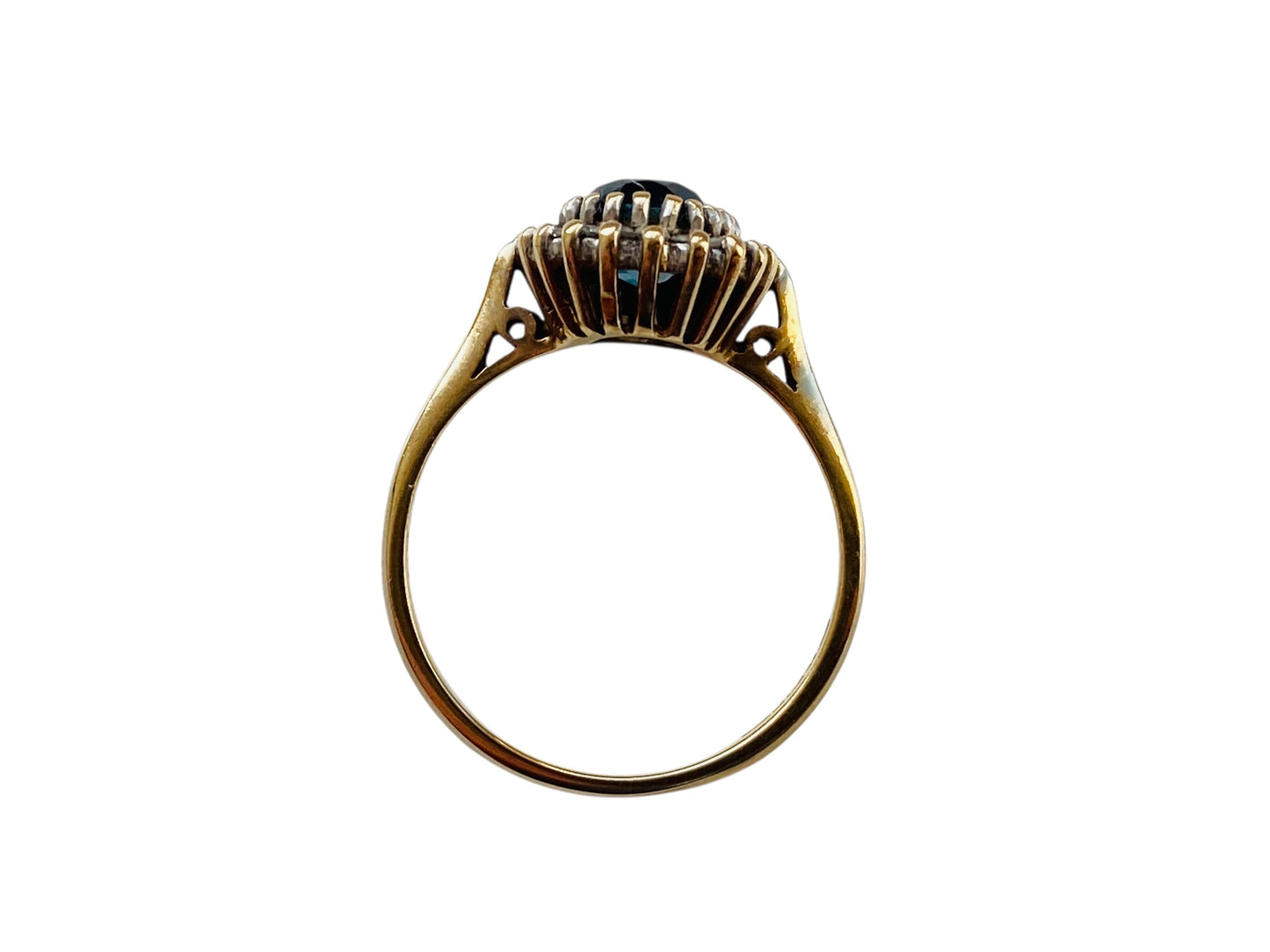 9ct Gold Topaz & Diamond Ring