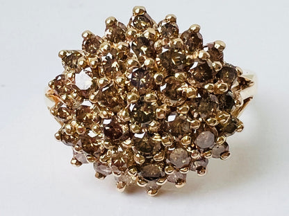 9ct Gold Champagne Diamond Ring