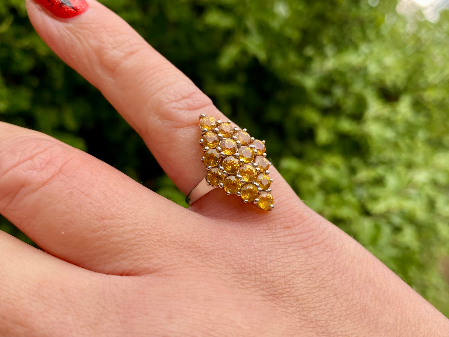 9ct Gold Orange Sapphire Ring