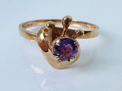 Vintage 9ct Gold Amethyst Ring