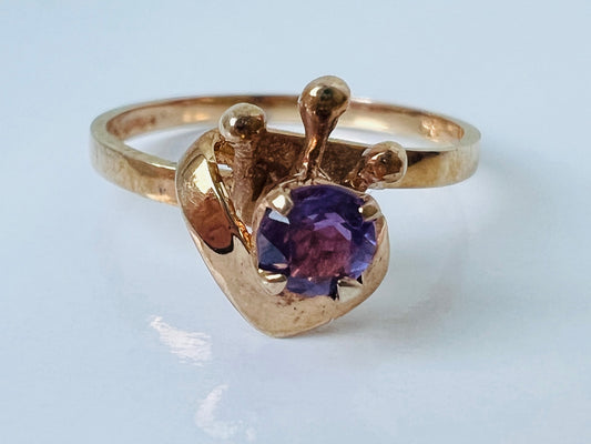Vintage 9ct Gold Amethyst Ring