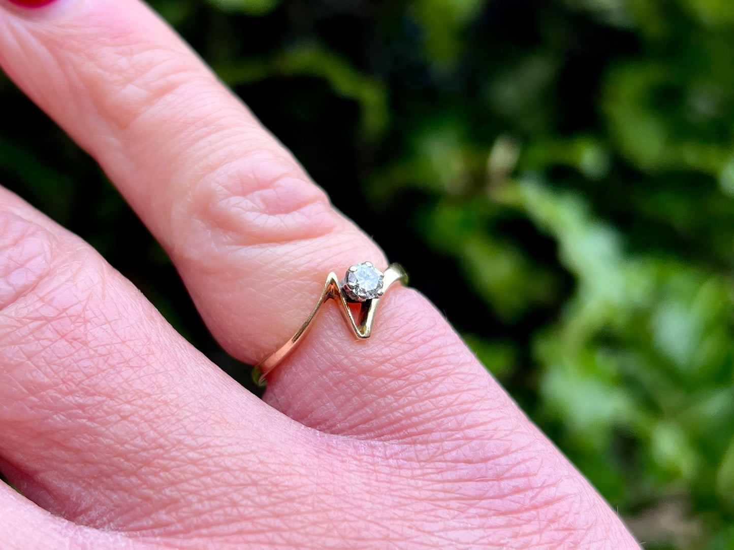 Vintage 18ct Gold Diamond Solitaire Ring