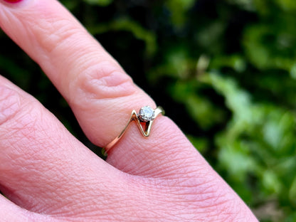 Vintage 18ct Gold Diamond Solitaire Ring