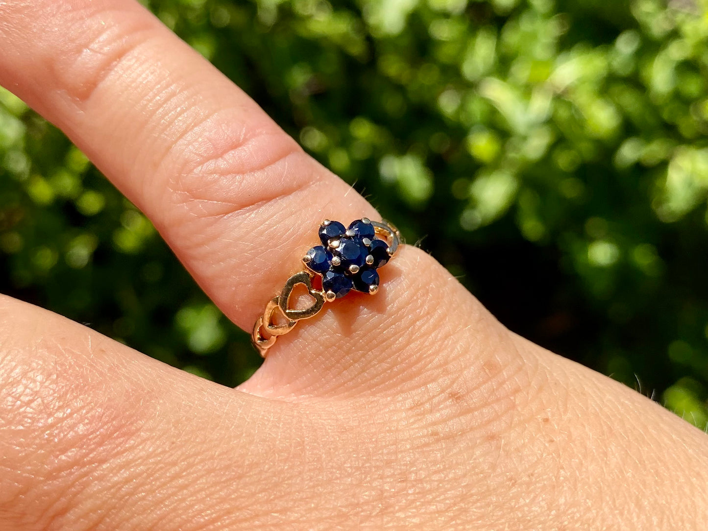 Vintage 9ct Gold Sapphire Ring