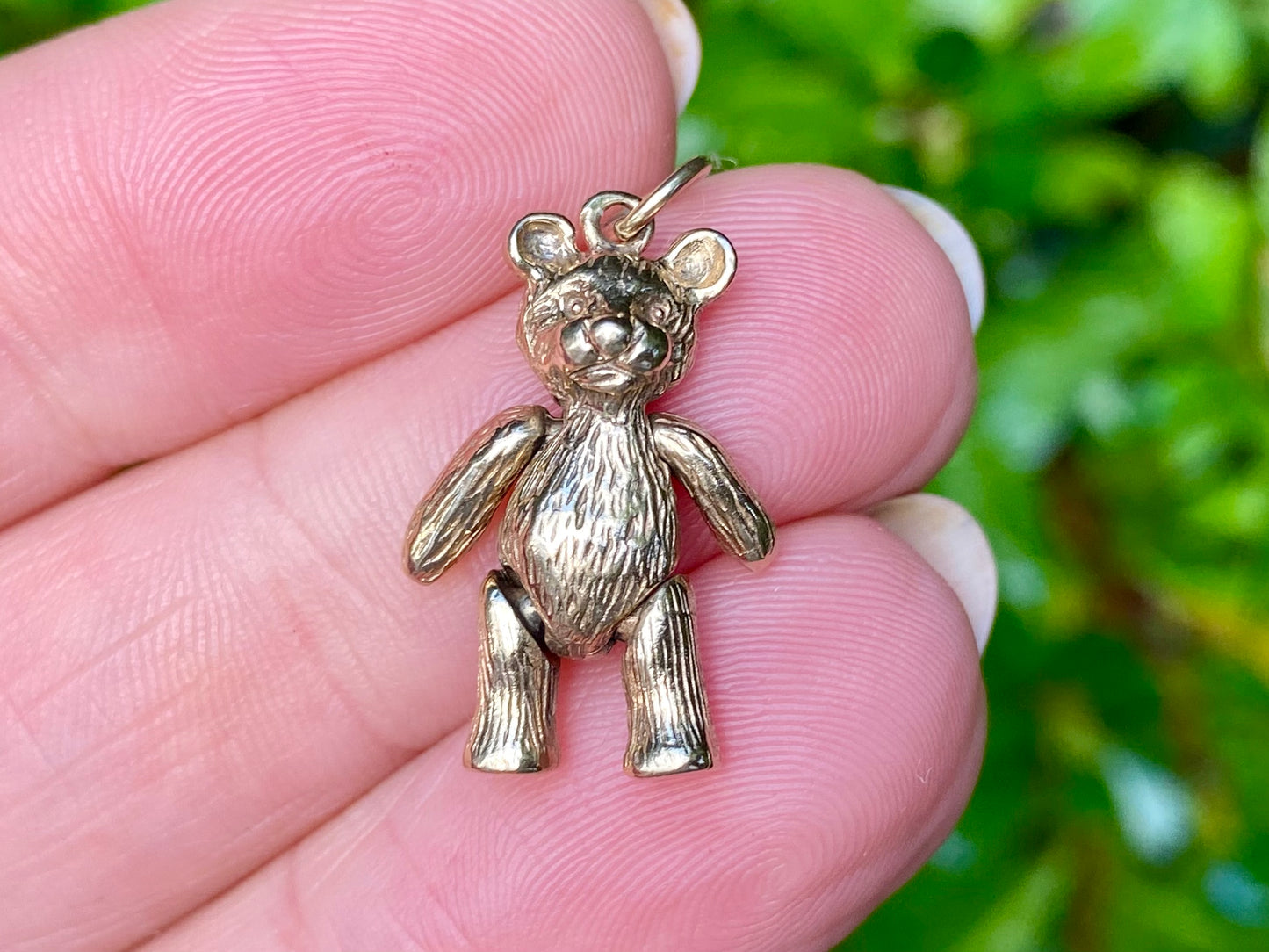 Vintage 9ct Gold Articulated Bear Pendant