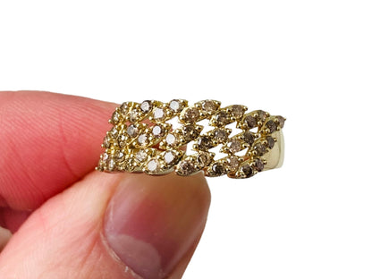 9ct Gold Champagne Diamond Ring