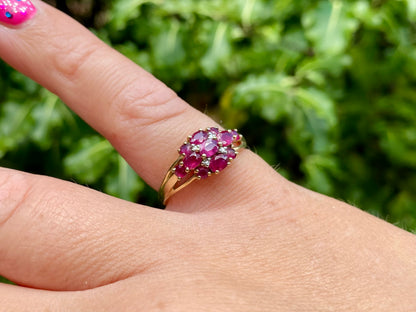 9ct Gold Ruby & Diamond Ring