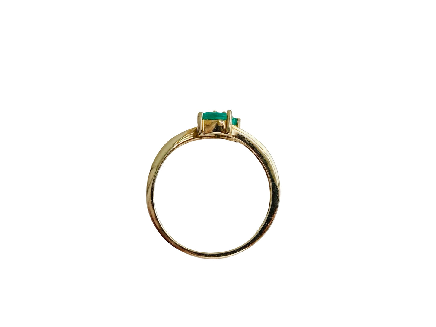 9ct Gold Emerald & Diamond Ring